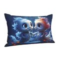 thumbnail image 1 of Salouo Cute Fish Flower Couple Pattern Pillow Cases,1PC Pillow Covers with Envelope Closure Decorative Pillow Case for Bed Couch,Pillows Not Included-16"x24", 1 of 6