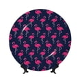 thumbnail image 1 of Salouo Cute Flamingo Pattern Bone China Decorative Plate,Holiday Decor Decorative Ceramic Plates with Stand Elegant Home DéCor for Hallway/Living Room/Bedroom-8in, 1 of 6