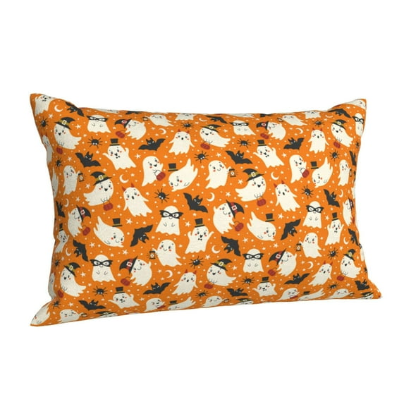 Salouo Cute Ghosts Pattern Pillow Cases,1PC Pillow Covers with Envelope Closure Decorative Pillow Case for Bed Couch,Pillows Not Included-16"x24"