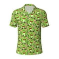 thumbnail image 1 of Salouo Cute Green Frog for Men's Short Sleeve Polo Shirts,Polo Shirts for Men Performance Short Sleeve Golf Shirt Athletic Casual Collared T-Shirt-X-Large, 1 of 8