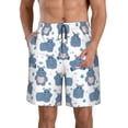 thumbnail image 1 of Salouo Cute Hippos Pattern Swim Trunks for Men,Men's Hawaiian Bathing Suit Swimsuits Quick Dry Swimming Board Shorts Beach Shorts with Pockets-X-Large, 1 of 6