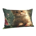 thumbnail image 1 of Salouo Cute Kitten Water Lilies Pattern Pillow Cases,1PC Pillow Covers with Envelope Closure Decorative Pillow Case for Bed Couch,Pillows Not Included-14"x20", 1 of 6