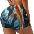 thumbnail image 1 of Salouo Cute Koi Fish Serenity Print Women's Athletic Shorts,Booty Shorts Biker Shorts High Waisted Elastic Workout Shorts for Yoga Gym Running Sports-Large, 1 of 8