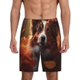 thumbnail image 1 of Salouo Cute Maple Leaf Puppy Pattern Men's Sleep Pajama Shorts,Pajama Bottoms Elastic Waistband Sleep Pajama Short PJ Shorts for Men -3X-Large, 1 of 6