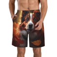 thumbnail image 1 of Salouo Cute Maple Leaf Puppy Pattern Swim Trunks for Men,Men's Hawaiian Bathing Suit Swimsuits Quick Dry Swimming Board Shorts Beach Shorts with Pockets-X-Large, 1 of 6