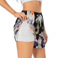 thumbnail image 1 of Salouo Cute Mushroom Landscape Print Women's 2 in 1 Running Shorts Double-Layer Shorts Athletic Workout Gym Yoga Shorts Running Shorts for Women-Large, 1 of 7