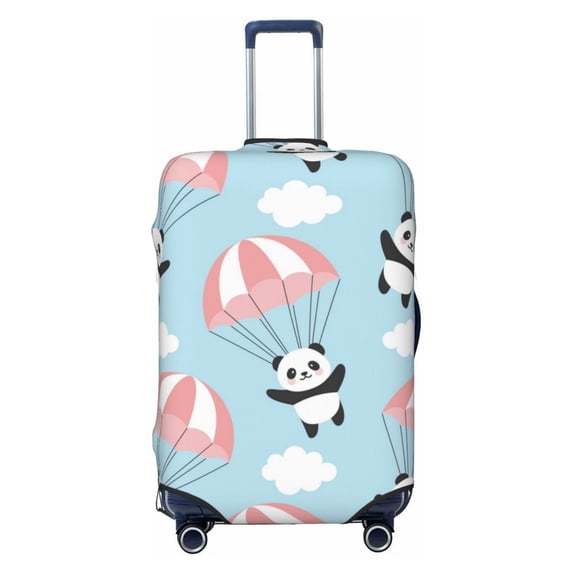 Salouo Cute Panda Flying in the Sky Pattern Travel Dust-proof Suitcase Cover, Softside Suitcase Protector Luggage Cover Protector for 18-32inch ,Not Included Suitcase
