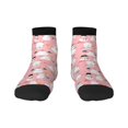 thumbnail image 1 of Salouo Cute Pink Snowman Cat Pattern Unisex Middle Tube Socks,Middle-Finger Knee High Socks Over The Calf Tube Stocking Crew Stockings for Women and Men Tube Socks, 1 of 8