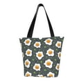thumbnail image 1 of Salouo Cute Poached Eggs for Shoppers Tote for Women Foldable Handbags with Big Capacity Casual One-Shoulder Shopping Bag Hobo Bags Fit for Office/Shopping/Park, 1 of 6