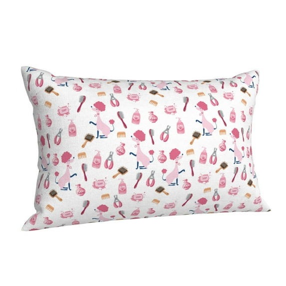 Salouo Cute Poodle Dog Pattern Pillow Cases,1PC Pillow Covers with Envelope Closure Decorative Pillow Case for Bed Couch,Pillows Not Included-20"x30"