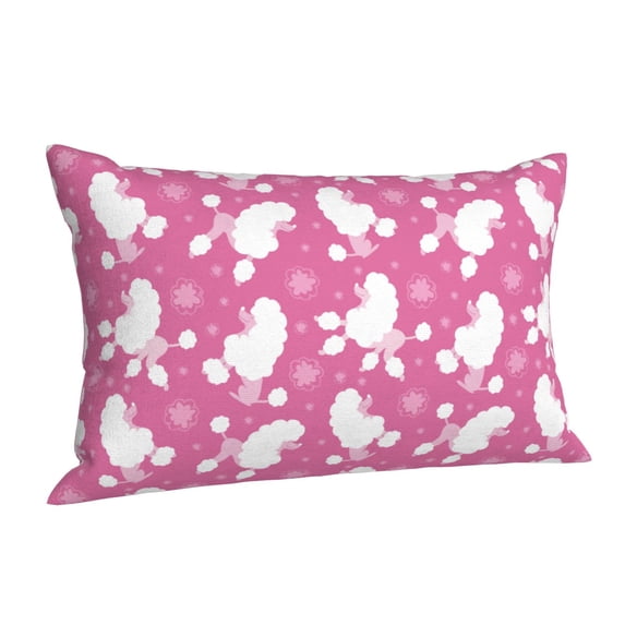 Salouo Cute Poodle Dog Pattern Pillow Cases,1PC Pillow Covers with Envelope Closure Decorative Pillow Case for Bed Couch,Pillows Not Included-20"x30"