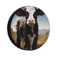 thumbnail image 1 of Salouo Cute Prairie Cow Print Spare Tire Cover 14-17 inch Spare Tire Protector Universal Tough Tire Wheel Cover for Trailer SUV and Truck-15 inch, 1 of 6