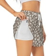thumbnail image 1 of Salouo Cute Rabbit Print Women's 2 in 1 Running Shorts Double-Layer Shorts Athletic Workout Gym Yoga Shorts Running Shorts for Women-X-Large, 1 of 7