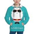 thumbnail image 1 of Salouo Cute Santa Claus Pattern Hoodie Sweatshirt for Youth, Fall Pullover Hoodie Sweatshirt Long-Sleeve Pullover Hooded Sweatshirt-Large, 1 of 6