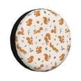 Salouo Cute Squirrel Fall Print Spare Tire Cover 1417 inch Spare Tire
