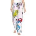 thumbnail image 1 of Salouo Cute Transport Print Women's Pajama Pants Casual Loose Sweatpants PJs Flowy Pants Drawstring Palazzo for Women Wide Leg Pants Lounge Pajama -Large, 1 of 1