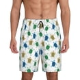 thumbnail image 1 of Salouo Cute Turtle Pattern Men's Sleep Pajama Shorts,Pajama Bottoms Elastic Waistband Sleep Pajama Short PJ Shorts for Men -4X-Large, 1 of 6