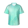thumbnail image 1 of Salouo Cyan Mint Marble for Hawaiian Shirt for Men,Summer Beach Casual Short Sleeve Button Down Shirts Men's Regular-Fit Short-Sleeve Print Shirt -X-Large, 1 of 6