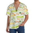 thumbnail image 1 of Salouo Dachshund Dog Puppy Pattern Cuban Collar Shirts for Men Button-Down Shirt Men's Short Sleeve Shirts Hawaiian Shirts Casual Shirts -4X-Large, 1 of 6