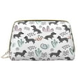 Salouo Dachshund Dog Puppy Pattern Large Cosmetic Bag,Portable Travel
