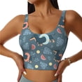 thumbnail image 1 of Salouo Dachshund Dog Puppy Print Sports Bras for Women,Womens Round Neck Sports Bra Workout Crop Tank Tops Padded with Built in Shelf Yoga Bra-Large, 1 of 8