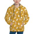 thumbnail image 1 of Salouo Daisies Flowers Pattern Hoodie Sweatshirt for Youth, Fall Pullover Hoodie Sweatshirt Long-Sleeve Pullover Hooded Sweatshirt-X-Large, 1 of 6