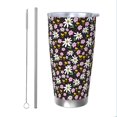 thumbnail image 1 of Salouo Daisies Flowers Print 20oz Tumbler with Lid,Stainless Steel Vacuum Insulated Tumbler Durable Insulated Coffee Mug Thermal Cup with Splash Proof Sliding Lid-Straw Two-piece Set, 1 of 8