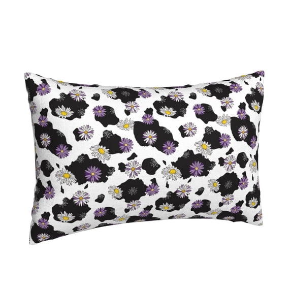 Salouo Daisies Flowers Print Print Pillow Case Cover,Wrinkle-Free Bed Pillow Cover Pack of 1 Home Decor Fade-Resistant and Stain-Resistant ,Pillows Not Included -16"x24"