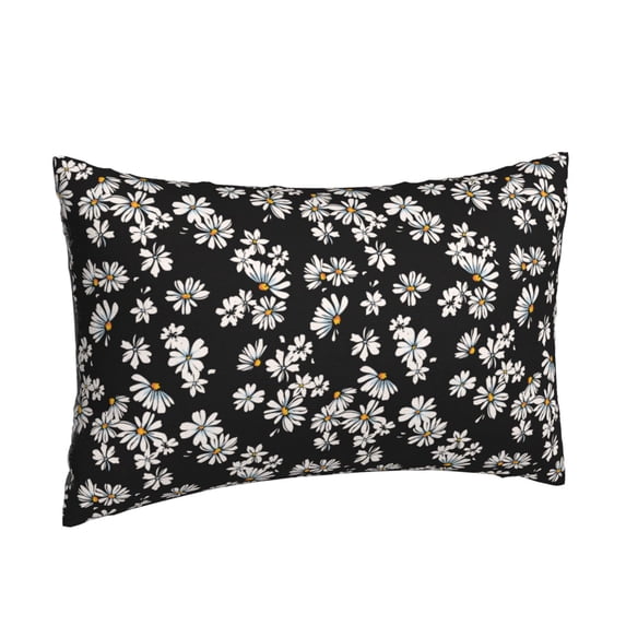 Salouo Daisies Flowers Print Print Pillow Case Cover,Wrinkle-Free Bed Pillow Cover Pack of 1 Home Decor Fade-Resistant and Stain-Resistant ,Pillows Not Included -20"x30"