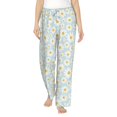 thumbnail image 1 of Salouo Daisies Flowers Print Women's Pajama Pants Casual Loose Sweatpants PJs Flowy Pants Drawstring Palazzo for Women Wide Leg Pants Lounge Pajama -XX-Large, 1 of 8