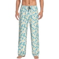 thumbnail image 1 of Salouo Daisy Floral A Print Pajama Pants for Men, Lounge Pants Elastic Waistband Casual Men's sleepwear Loungewear Sleep Pajama Pant -Small, 1 of 7