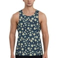 thumbnail image 1 of Salouo Daisy Floral B for Men's Tank Tops,Sleeveless Muscle Shirts for Men Quick Dry Workout Tank Top Gym Muscle Tee Fitness Bodybuilding Sleeveless T Shirt-3X-Large, 1 of 7