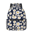 thumbnail image 1 of Salouo Daisy Floral Print Laptop Backpack 16.5'' Daypack Carry On Backpack for Men Women Outdoor Bag Laptop Sleeve and Dual for Weekender/Business/Hiking-One Size, 1 of 6