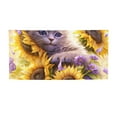 thumbnail image 1 of Salouo Daisy Sunflower Lazy Cat Pattern Holiday Banner Outside Party Decoration Banner (1PC) Festival Supplies Fit for Birthday Parties & Celebrations & Chrismas-Small, 1 of 8