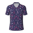 thumbnail image 1 of Salouo Dance Skull Star for Men's Short Sleeve Polo Shirts,Polo Shirts for Men Performance Short Sleeve Golf Shirt Athletic Casual Collared T-Shirt-3X-Large, 1 of 8