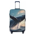 thumbnail image 1 of Salouo Dancing Whale Pattern Travel Dust-proof Suitcase Cover, Softside Suitcase Protector Luggage Cover Protector for 18-32inch ,Not Included Suitcase, 1 of 8
