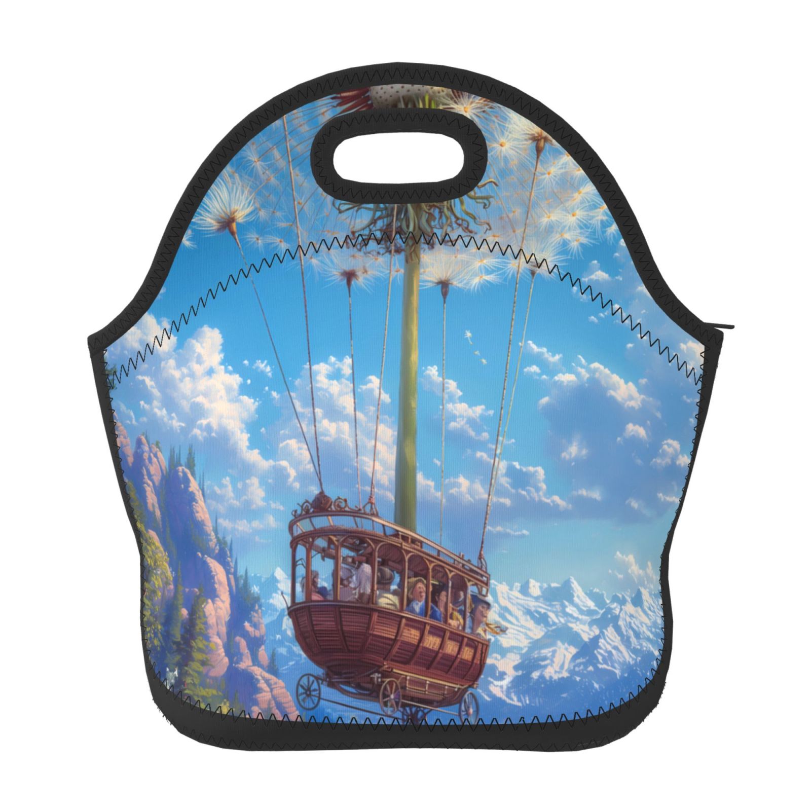 Salouo Dandelion Hot Air Balloon for Lunch Tote,Lunch Bag Insulated