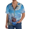 thumbnail image 1 of Salouo Dandelion Hot Air Balloon Pattern Cuban Collar Shirts for Men Button-Down Shirt Men's Short Sleeve Shirts Hawaiian Shirts Casual Shirts -XX-Large, 1 of 6