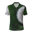 thumbnail image 1 of Salouo Dandelion for Men's Short Sleeve Polo Shirts,Polo Shirts for Men Performance Short Sleeve Golf Shirt Athletic Casual Collared T-Shirt-Small, 1 of 8