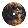 thumbnail image 1 of Salouo Dapper Cat in Sunglasses Christmas Tree Skirt 30" Farmhouse Christmas Decorations Snowman Xmas Tree Skirt Tree Mat for Holiday Party Decor, 1 of 8