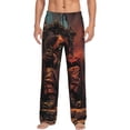 thumbnail image 1 of Salouo Dark Skull King Throne Print Pajama Pants for Men, Lounge Pants Elastic Waistband Casual Men's sleepwear Loungewear Sleep Pajama Pant -Small, 1 of 7