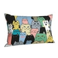thumbnail image 1 of Salouo Different Cats Pattern Pillow Cases,1PC Pillow Covers with Envelope Closure Decorative Pillow Case for Bed Couch,Pillows Not Included-14"x20", 1 of 6
