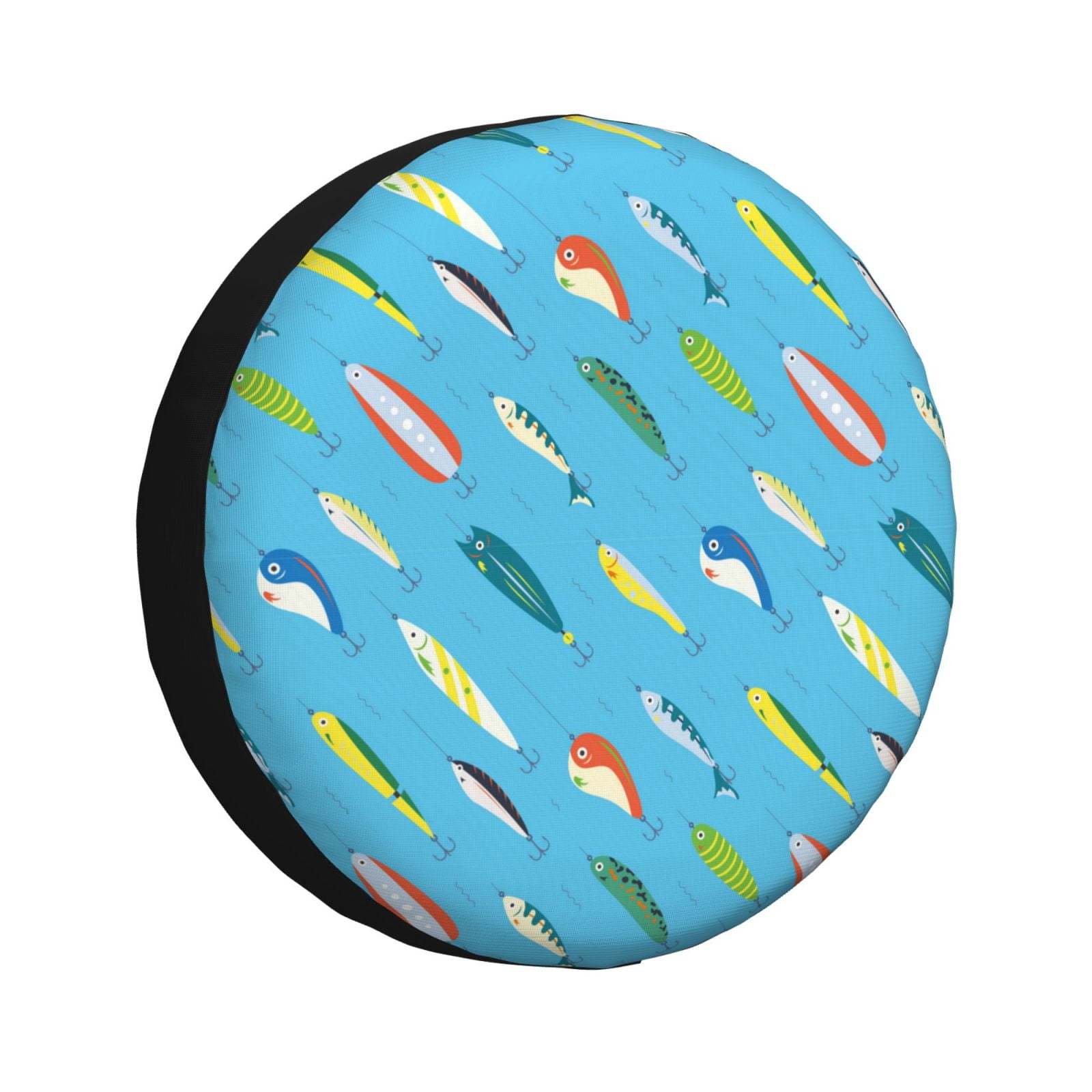 Salouo Different Color Fishing Bait Print Spare Tire Cover 1417 inch