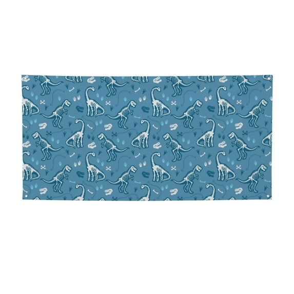 Salouo Dinosaur Skull Pattern Holiday Banner Outside Party Decoration Banner (1PC) Festival Supplies Fit for Birthday Parties & Celebrations & Chrismas-Medium