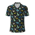 thumbnail image 1 of Salouo Dinosaur for Men's Short Sleeve Polo Shirts,Polo Shirts for Men Performance Short Sleeve Golf Shirt Athletic Casual Collared T-Shirt-Medium, 1 of 8