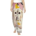 thumbnail image 1 of Salouo Dog Sitting In Bathtub With Duck On Head Print Women's Pajama Pants Casual Loose Sweatpants PJs Flowy Pants Drawstring Palazzo for Women Wide Leg Pants Lounge Pajama -Large, 1 of 8