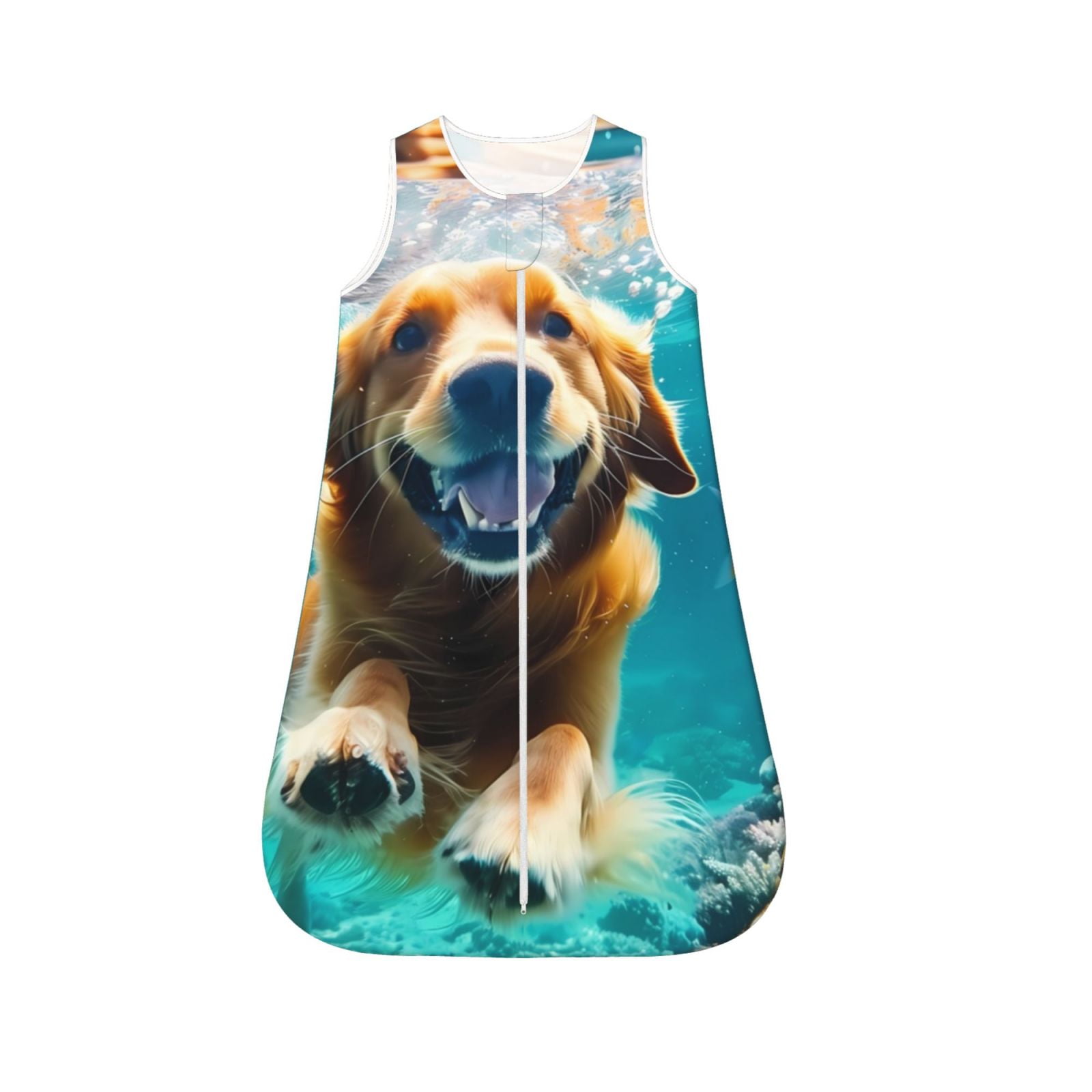 Salouo Dog Underwater Adventure Print Baby Sleep Sack Wearable Blanket