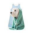 Salouo Dog Wrapped in Towel Print Baby Sleep Sack Wearable Blanket for