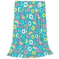 thumbnail image 1 of Salouo Donut Print Bed Blankets,Flannel Blanket Comfortable Air Conditioning Blanket Lightweight Blanket for Sofa Bed Travel & Couch -50"x40", 1 of 8