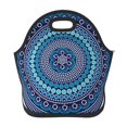 Salouo Dot Painting for Lunch Tote,Lunch Bag Insulated Lunch Box